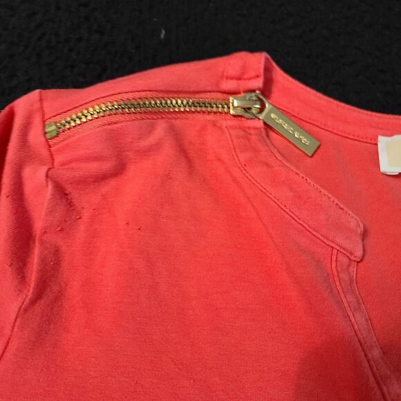 Michael Kors Womens Top Coral Size Small Cotton Blend Stretch Pullover - Picture 9 of 12
